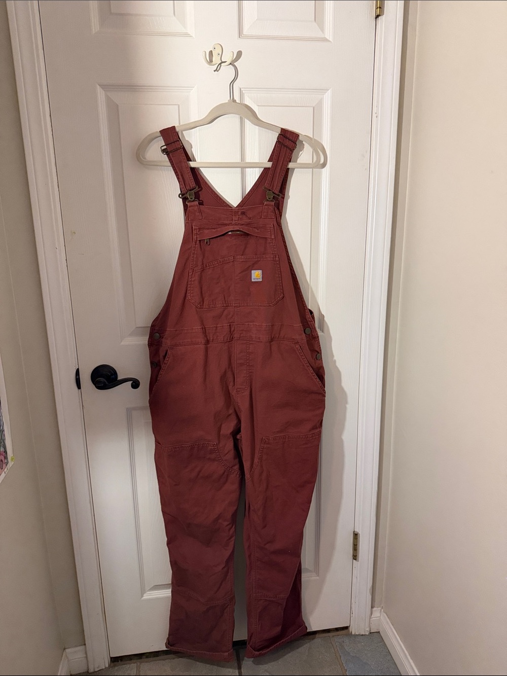 Carhartt Women's Brick Red Duck Overalls